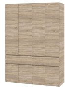 Шкаф "Брайт" 1600х520х2000 h . Дуб сонома (Телескопические направляющие)