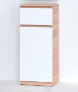 Тумба-комод "Брайт" 400х376х950 h . Дуб сонома / Белый (телескопические направляющие)