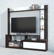 Горка в гостиную "Брайт" 1700х325х1700 h . Венге магия / белый (левосторонняя)