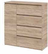 Комод "Брайт" 1000х376х950 h . Дуб сонома (телескопические направляющие) левосторонний