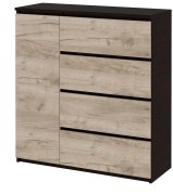 Комод "Брайт" 1000х376х950 h . Венге магия / Дуб крафт серый Телеск. направл. (левосторонний)