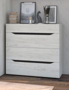 Комод для одежды "Аякс" 900х430х900 мм . Дуб крафт белый / венге, телескопические направляющие