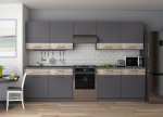 Кухня Лея 3 м Графіт/Клондайк ДСП 300х60х250