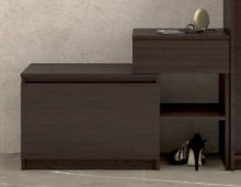 Тумба для обуви "Брайт" с ящиком 900х376х590 h . Венге магия (правосторонняя)