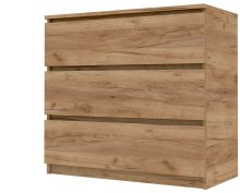 Комод "Брайт" 800х376х730 h . Дуб крафт золотой (телескопические направляющие)