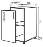 Нижняя тумба №3 (400x820) Альбина