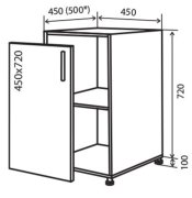 Нижняя тумба №4 (450x820) Альбина