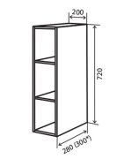 Навесной Шкаф №1 (200x720) Amore Classic