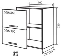 Навесной Шкаф №20 (600x720) окап Amore Classic