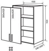 Навесной Шкаф №46 (600x920) Amore Classic