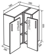 Навесной Шкаф №58 (580x920) угол стандарт Amore Classic