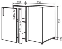 Нижняя тумба №16 (950x820) уни люкс Amore Classic