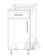 Нижняя тумба Н74-400 шухляда+дверь (400x820) Модерн