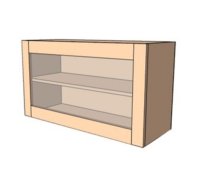 Навесной Шкаф 80Верх витрина /450 (800х450) София Люкс