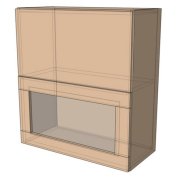 Навесной Шкаф 80Верх витрина сушка м (800х718) София Престиж