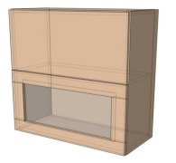 Навесной Шкаф 100Верх витрина м (1000х718) София Престиж