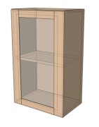 Навесной Шкаф 50ВерхВитрина (500х718) София Престиж