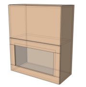 Навесной Шкаф 60Верх витрина м(600х718) София Престиж