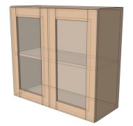 Навесной Шкаф 80Верх витрина сушка (800х718) София Престиж