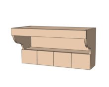 Полка 60Верх ящики София Люкс