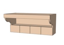 Полка 80Верх ящики София Люкс