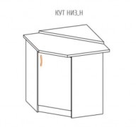 Нижняя тумба угловая 1 дверь (900х820) Алина