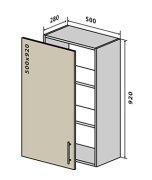 Навесной Шкаф №45 (500x920) Мода мат Soft Touch