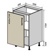 Нижняя Тумба №4 (450x820) Мода мат Soft Touch