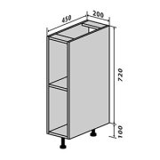 Нижняя Тумба №1 (200x820) Мода мат Soft Touch