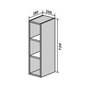 Навесной Шкаф №1 (200x720) Мода мат Soft Touch