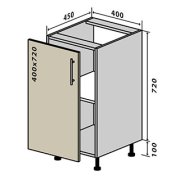 Нижняя Тумба №3 (400x820) Мода мат Soft Touch