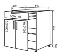 Нижняя тумба №30 (600x820) Flat