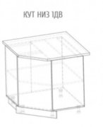 Нижняя тумба угловая 1 дверь  (900х820) Франческа