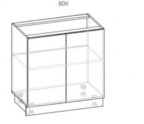 Нижняя тумба 80 (800х820) Гамма СМ матовая