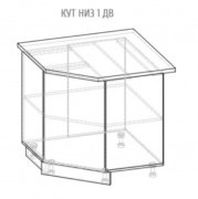 Навесной шкаф угловой (600х720) Гамма СМ матовый