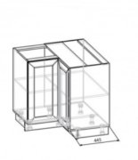 Нижняя тумба угловая 2 двери (900х820) Гранд