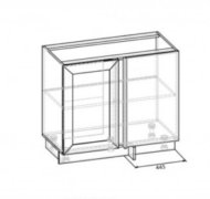 Нижняя тумба угловая 1 дверь 105 (935х820) Гранд