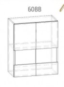 Навесной шкаф 60 витрина (600х720) Грета