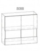 Навесной шкаф 80 витрина (800х720) Грета
