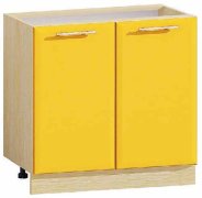 Нижняя тумба Н80.82.2Д мойка Хай-Тек глянец