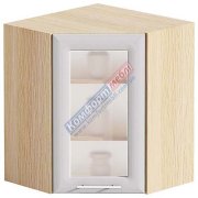 Навесной Шкаф угловой Е-2854 (600х720) Хай-Тек матовая галактика