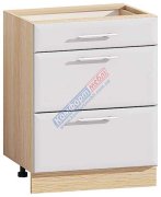 Нижняя тумба шухляды T-2879 (600х820) Хай-Тек матовая галактика