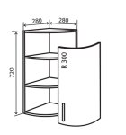 Угловое окончание верхнее №15R+ (280х720) Moda