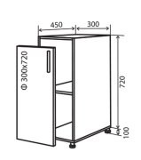 Нижняя тумба №2 (300x820) MoDa