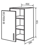Навесной Шкаф №4 (450x720) Альта