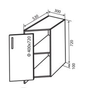 Угловое окончание нижнее №37 (300x820) Альта