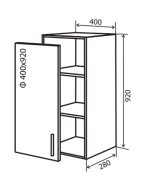 Навесной Шкаф №43 (400x920) MaXima