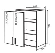 Навесной Шкаф №46 (600x920) витрина Margo