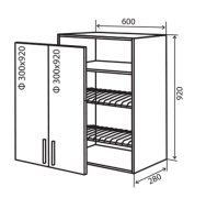 Навесной Шкаф №47 (600x920) сушка витрина Margo