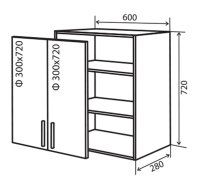 Навесной Шкаф №6 (600x720) MoDa
